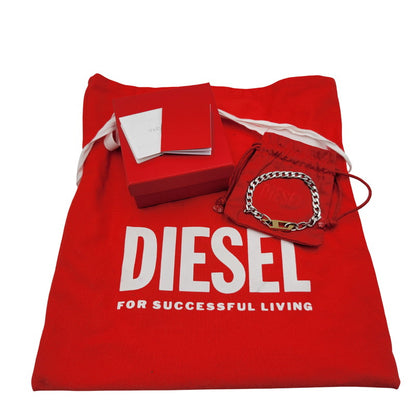 【中古品】【メンズ/レディース】 DIESEL ディーゼル D LOGO CHAIN BRACELET Dロゴ チェーン ブレスレット アクセサリー 192-250901-as-08-izu カラー：シルバー×ゴールド 万代Net店