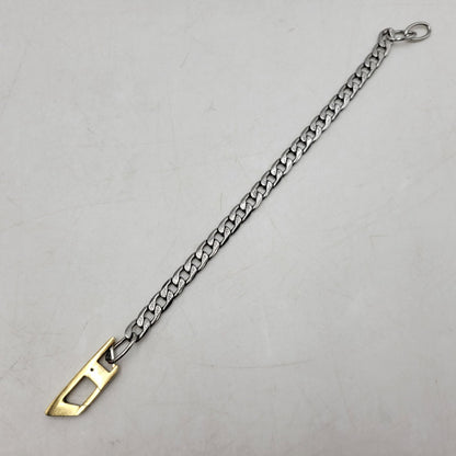 【中古品】【メンズ/レディース】 DIESEL ディーゼル D LOGO CHAIN BRACELET Dロゴ チェーン ブレスレット アクセサリー 192-250901-as-08-izu カラー：シルバー×ゴールド 万代Net店