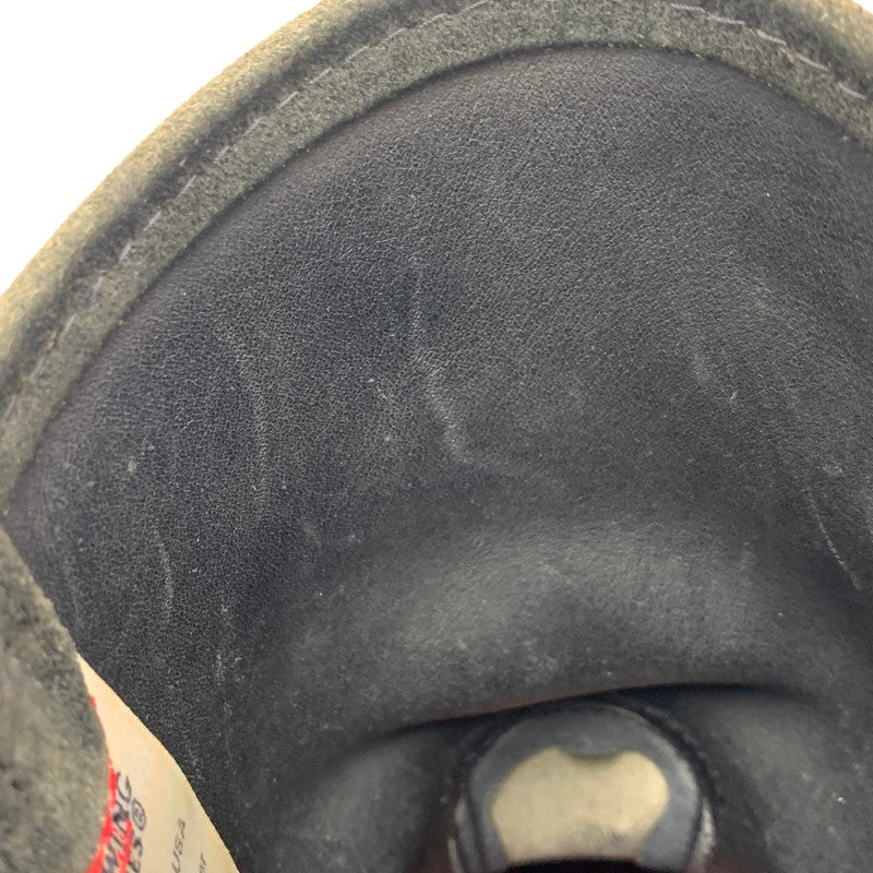 【現状渡し品】【レディース】 RED WING レッドウィング 8186 USA製 刺繍羽タグ 2007年製 00S SUEDE PECOS BOOTS 00年代 スエードペコスブーツ 靴 シューズ 164-250827-ma-09-izu サイズ：UK6.5 カラー：黒系 万代Net店