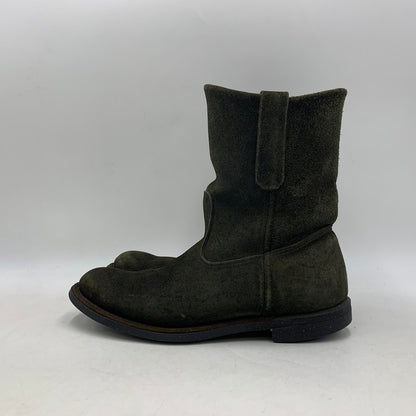 【現状渡し品】【レディース】 RED WING レッドウィング 8186 USA製 刺繍羽タグ 2007年製 00S SUEDE PECOS BOOTS 00年代 スエードペコスブーツ 靴 シューズ 164-250827-ma-09-izu サイズ：UK6.5 カラー：黒系 万代Net店