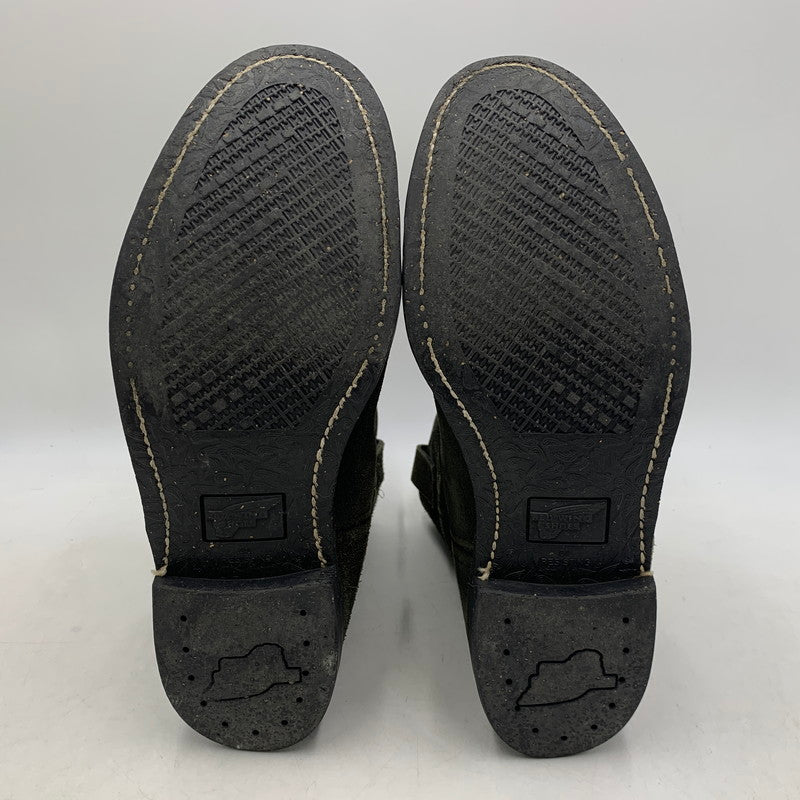 【現状渡し品】【レディース】 RED WING レッドウィング 8186 USA製 刺繍羽タグ 2007年製 00S SUEDE PECOS BOOTS 00年代 スエードペコスブーツ 靴 シューズ 164-250827-ma-09-izu サイズ：UK6.5 カラー：黒系 万代Net店