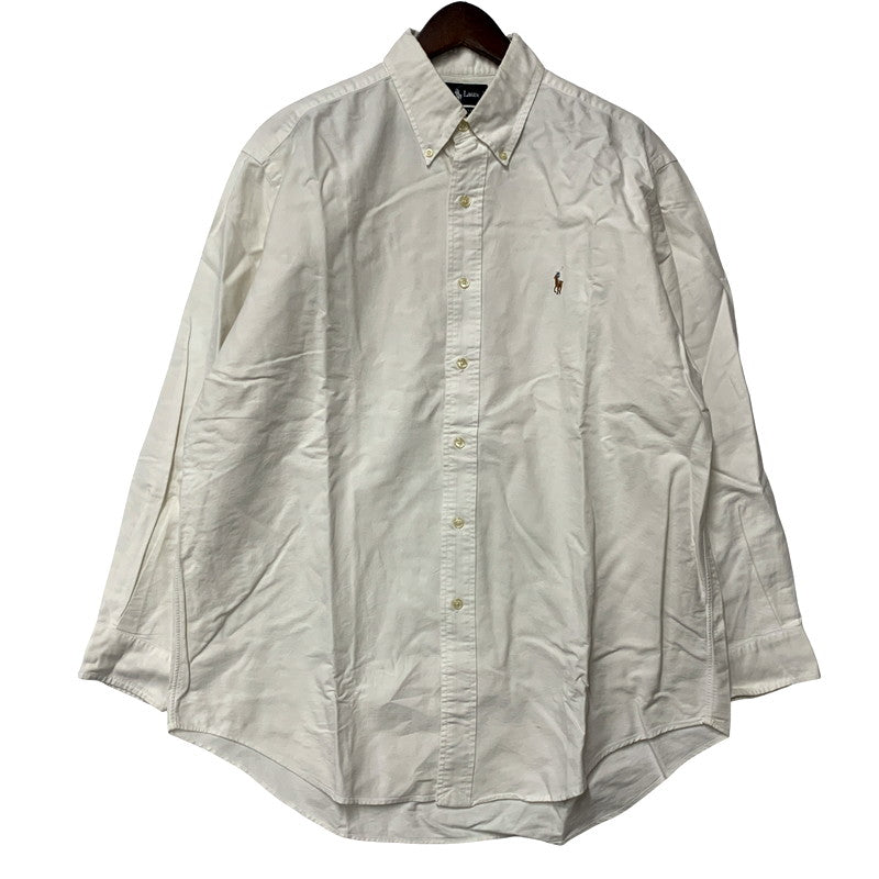 【中古品】【メンズ】 RALPH LAUREN ラルフローレン YARMOUTH PONY EMBROIDERY BD LS SHIRT ポニー エンブロイダリー ボタンダウン ロングスリーブ シャツ 長袖 トップス 146-250905-as-20-izu サイズ：16-33 カラー：ホワイト 万代Net店