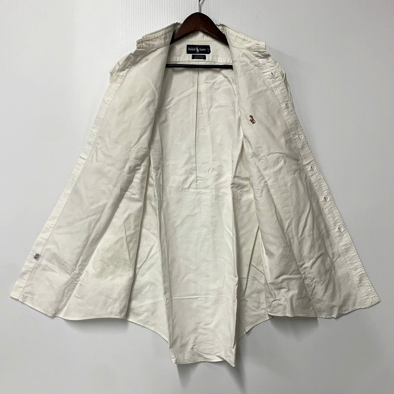 【中古品】【メンズ】 RALPH LAUREN ラルフローレン YARMOUTH PONY EMBROIDERY BD LS SHIRT ポニー エンブロイダリー ボタンダウン ロングスリーブ シャツ 長袖 トップス 146-250905-as-20-izu サイズ：16-33 カラー：ホワイト 万代Net店