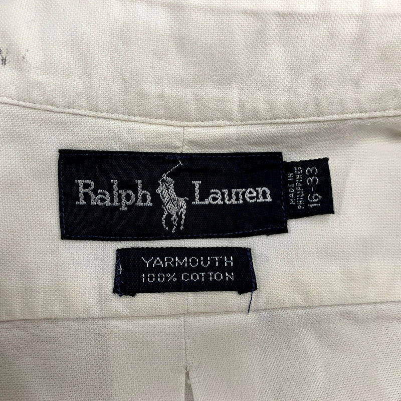 【中古品】【メンズ】 RALPH LAUREN ラルフローレン YARMOUTH PONY EMBROIDERY BD LS SHIRT ポニー エンブロイダリー ボタンダウン ロングスリーブ シャツ 長袖 トップス 146-250905-as-20-izu サイズ：16-33 カラー：ホワイト 万代Net店