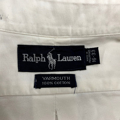 【中古品】【メンズ】 RALPH LAUREN ラルフローレン YARMOUTH PONY EMBROIDERY BD LS SHIRT ポニー エンブロイダリー ボタンダウン ロングスリーブ シャツ 長袖 トップス 146-250905-as-20-izu サイズ：16-33 カラー：ホワイト 万代Net店