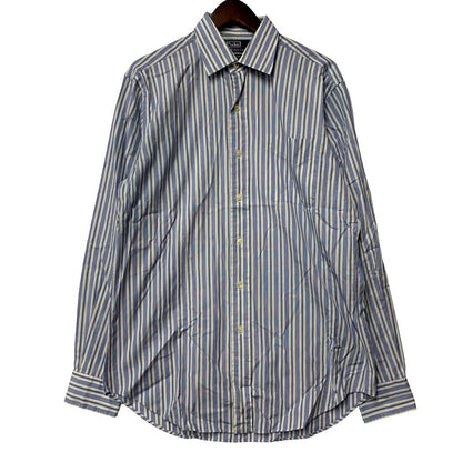 【中古品】【メンズ】 Polo by Ralph Lauren ポロバイラルフローレン CURHAM STRIPE LS SHIRT ストライプ ロングスリーブ シャツ 長袖 トップス 146-250905-as-21-izu サイズ：15.5 カラー：ブルー系 万代Net店