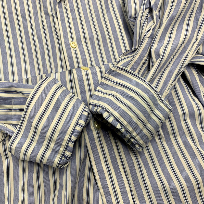【中古品】【メンズ】 Polo by Ralph Lauren ポロバイラルフローレン CURHAM STRIPE LS SHIRT ストライプ ロングスリーブ シャツ 長袖 トップス 146-250905-as-21-izu サイズ：15.5 カラー：ブルー系 万代Net店