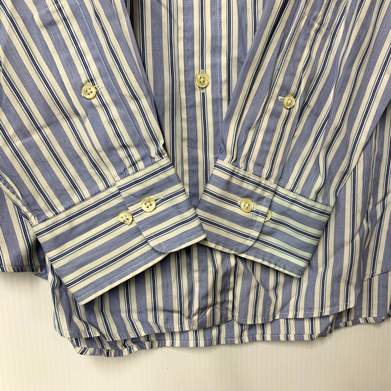 【中古品】【メンズ】 Polo by Ralph Lauren ポロバイラルフローレン CURHAM STRIPE LS SHIRT ストライプ ロングスリーブ シャツ 長袖 トップス 146-250905-as-21-izu サイズ：15.5 カラー：ブルー系 万代Net店