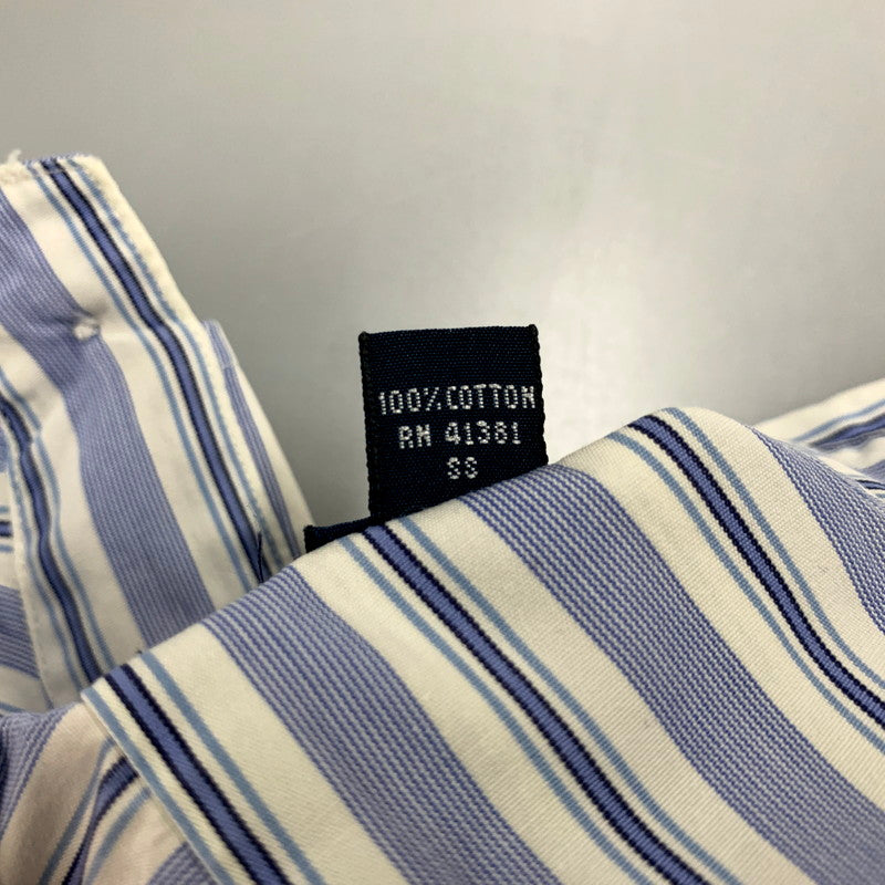 【中古品】【メンズ】 Polo by Ralph Lauren ポロバイラルフローレン CURHAM STRIPE LS SHIRT ストライプ ロングスリーブ シャツ 長袖 トップス 146-250905-as-21-izu サイズ：15.5 カラー：ブルー系 万代Net店