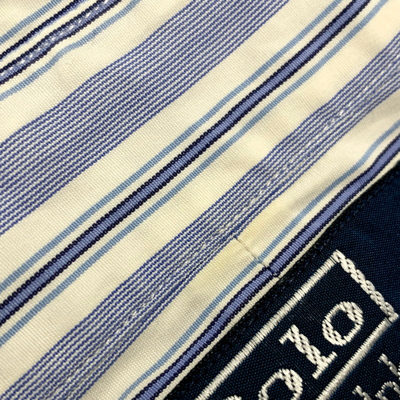 【中古品】【メンズ】 Polo by Ralph Lauren ポロバイラルフローレン CURHAM STRIPE LS SHIRT ストライプ ロングスリーブ シャツ 長袖 トップス 146-250905-as-21-izu サイズ：15.5 カラー：ブルー系 万代Net店