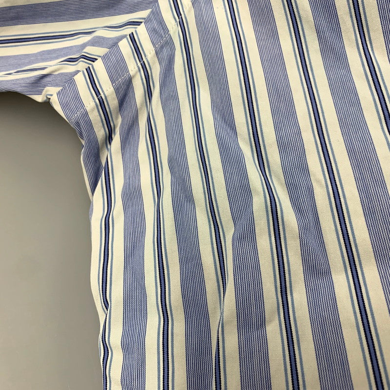【中古品】【メンズ】 Polo by Ralph Lauren ポロバイラルフローレン CURHAM STRIPE LS SHIRT ストライプ ロングスリーブ シャツ 長袖 トップス 146-250905-as-21-izu サイズ：15.5 カラー：ブルー系 万代Net店