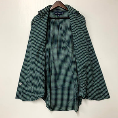 【中古品】【メンズ】 RALPH LAUREN ラルフローレン CREEK CHECK BD LS SHIRT チェック ボタンダウン ロングスリーブ シャツ 長袖 トップス 146-250905-as-22-izu サイズ：S カラー：グリーン系 万代Net店