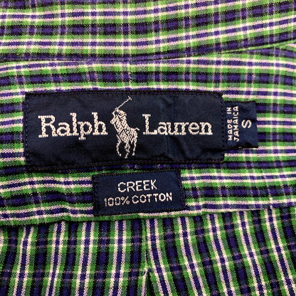 【中古品】【メンズ】 RALPH LAUREN ラルフローレン CREEK CHECK BD LS SHIRT チェック ボタンダウン ロングスリーブ シャツ 長袖 トップス 146-250905-as-22-izu サイズ：S カラー：グリーン系 万代Net店