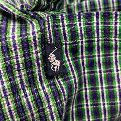【中古品】【メンズ】 RALPH LAUREN ラルフローレン CREEK CHECK BD LS SHIRT チェック ボタンダウン ロングスリーブ シャツ 長袖 トップス 146-250905-as-22-izu サイズ：S カラー：グリーン系 万代Net店