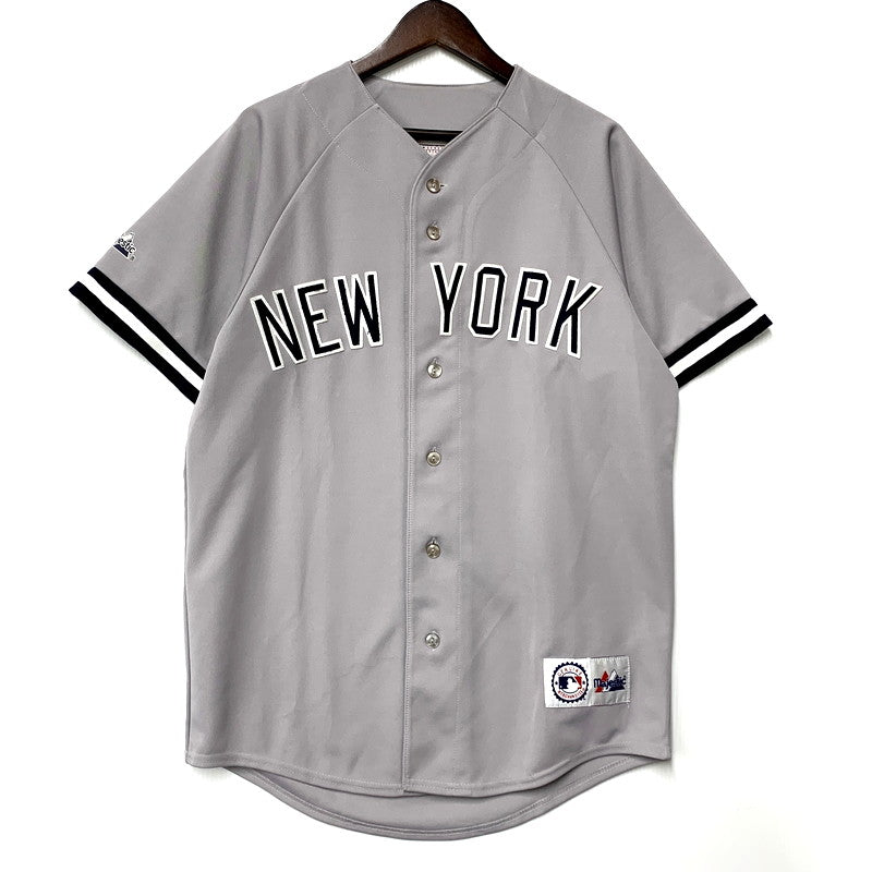 【中古品】【メンズ】 MAJESTIC マジェスティック NEW YORK YANKEES BASEBALL SHIRT ニューヨーク ヤンキース ベースボールシャツ 半袖 トップス 146-250905-as-19-izu カラー：グレー 万代Net店