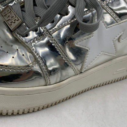 【中古品】【メンズ/レディース】 BAPE STA LOW ベイプ スタ ロー スニーカー シューズ 靴 162-250828-as-01-izu サイズ：25.5cm カラー：シルバー 万代Net店