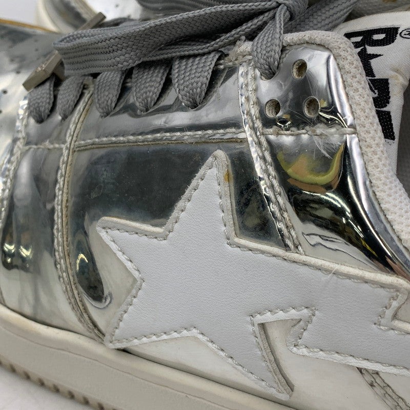 【中古品】【メンズ/レディース】 BAPE STA LOW ベイプ スタ ロー スニーカー シューズ 靴 162-250828-as-01-izu サイズ：25.5cm カラー：シルバー 万代Net店