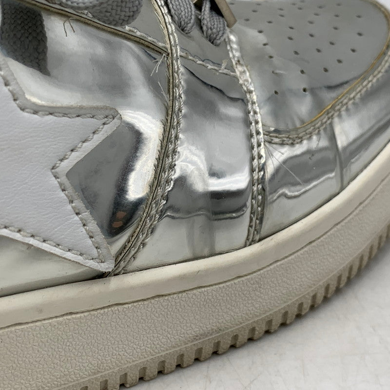 【中古品】【メンズ/レディース】 BAPE STA LOW ベイプ スタ ロー スニーカー シューズ 靴 162-250828-as-01-izu サイズ：25.5cm カラー：シルバー 万代Net店