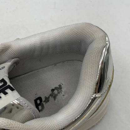 【中古品】【メンズ/レディース】 BAPE STA LOW ベイプ スタ ロー スニーカー シューズ 靴 162-250828-as-01-izu サイズ：25.5cm カラー：シルバー 万代Net店