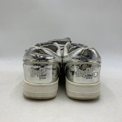 【中古品】【メンズ/レディース】 BAPE STA LOW ベイプ スタ ロー スニーカー シューズ 靴 162-250828-as-01-izu サイズ：25.5cm カラー：シルバー 万代Net店