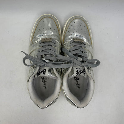 【中古品】【メンズ/レディース】 BAPE STA LOW ベイプ スタ ロー スニーカー シューズ 靴 162-250828-as-01-izu サイズ：25.5cm カラー：シルバー 万代Net店