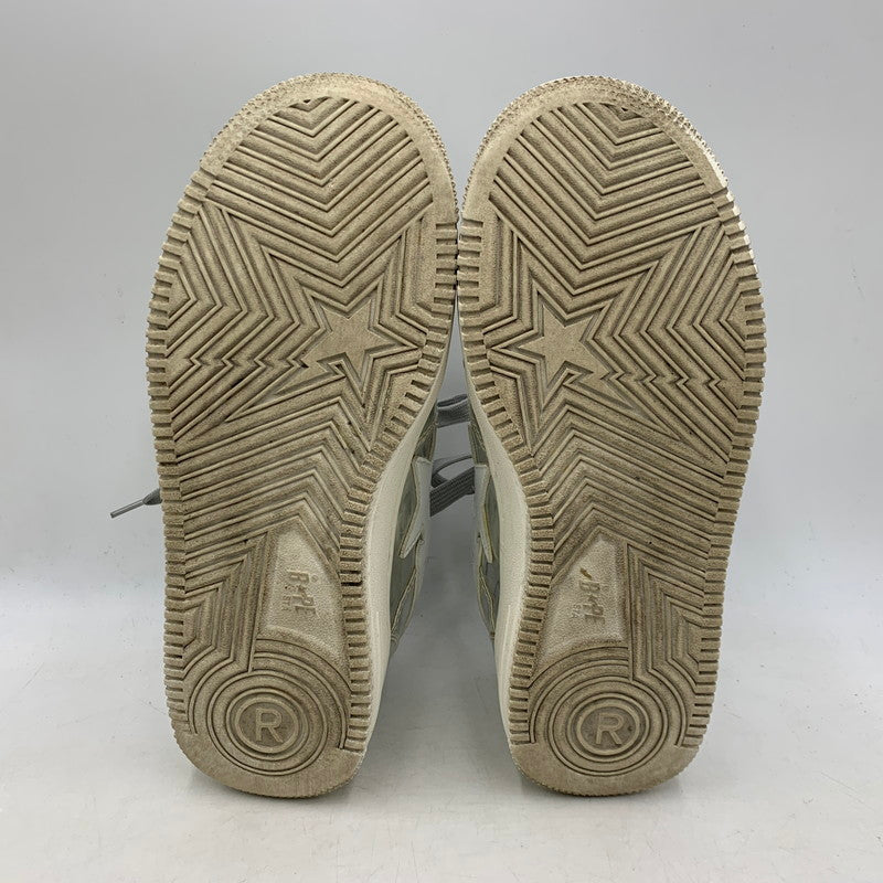 【中古品】【メンズ/レディース】 BAPE STA LOW ベイプ スタ ロー スニーカー シューズ 靴 162-250828-as-01-izu サイズ：25.5cm カラー：シルバー 万代Net店