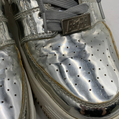 【中古品】【メンズ/レディース】 BAPE STA LOW ベイプ スタ ロー スニーカー シューズ 靴 162-250828-as-01-izu サイズ：25.5cm カラー：シルバー 万代Net店