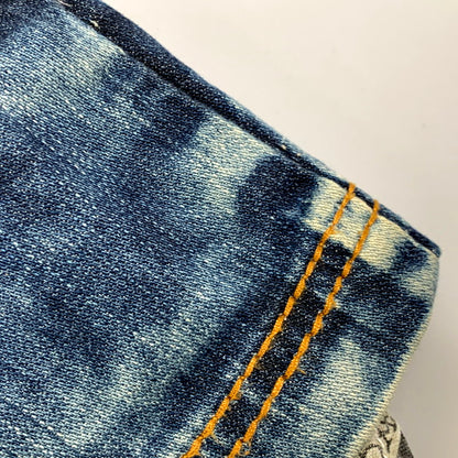 【中古品】【レディース】 ED HARDY エドハーディ ROSE EMBROIDERY STUDS LOGO DENIM SKIRT 001-084762 ロゴ デニム スカート 168-250905-as-13-izu サイズ：15/16 カラー：インディゴ 万代Net店