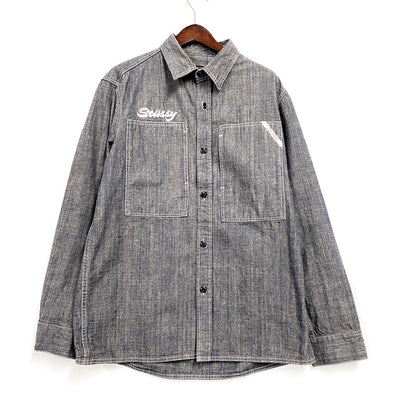 【中古品】【メンズ】 OLD STUSSY オールドステューシー WORLDWIDE 00S LS WORK SHIRT ワールドワイド 00年代 ロングスリーブワークシャツ トップス 長袖 142-250828-ma-09-izu サイズ：L カラー：グレー系 万代Net店