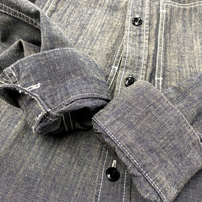 【中古品】【メンズ】 OLD STUSSY オールドステューシー WORLDWIDE 00S LS WORK SHIRT ワールドワイド 00年代 ロングスリーブワークシャツ トップス 長袖 142-250828-ma-09-izu サイズ：L カラー：グレー系 万代Net店