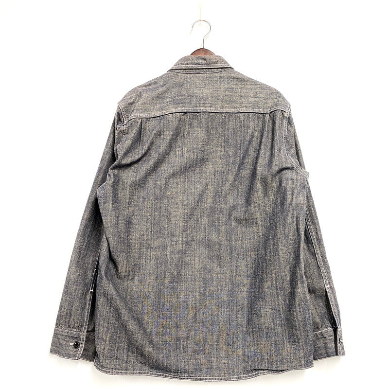 【中古品】【メンズ】 OLD STUSSY オールドステューシー WORLDWIDE 00S LS WORK SHIRT ワールドワイド 00年代 ロングスリーブワークシャツ トップス 長袖 142-250828-ma-09-izu サイズ：L カラー：グレー系 万代Net店