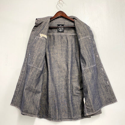 【中古品】【メンズ】 OLD STUSSY オールドステューシー WORLDWIDE 00S LS WORK SHIRT ワールドワイド 00年代 ロングスリーブワークシャツ トップス 長袖 142-250828-ma-09-izu サイズ：L カラー：グレー系 万代Net店