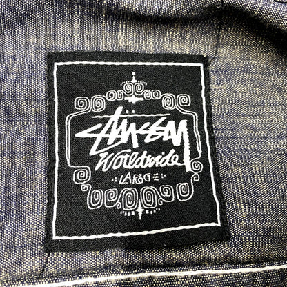 【中古品】【メンズ】 OLD STUSSY オールドステューシー WORLDWIDE 00S LS WORK SHIRT ワールドワイド 00年代 ロングスリーブワークシャツ トップス 長袖 142-250828-ma-09-izu サイズ：L カラー：グレー系 万代Net店