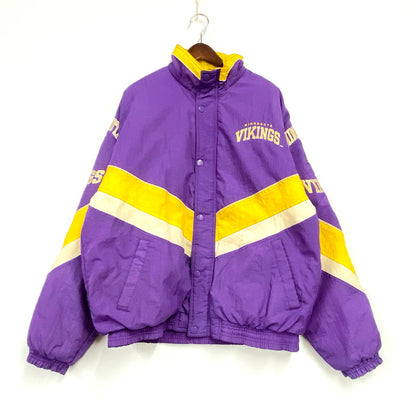 【現状渡し品】【メンズ】 STARTER NFL スターター NFL 韓国製 MINNESOTA VIKINGS ミネソタ バイキングス NYLON PUFFER JACKET ナイロン パファージャケット トップス アウター 146-250828-ya-04-izu サイズ：Ｌ カラー：パープル 万代Net店