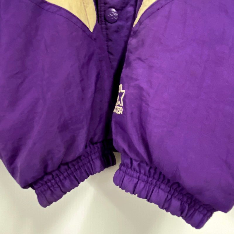 【現状渡し品】【メンズ】 STARTER NFL スターター NFL 韓国製 MINNESOTA VIKINGS ミネソタ バイキングス NYLON PUFFER JACKET ナイロン パファージャケット トップス アウター 146-250828-ya-04-izu サイズ：Ｌ カラー：パープル 万代Net店