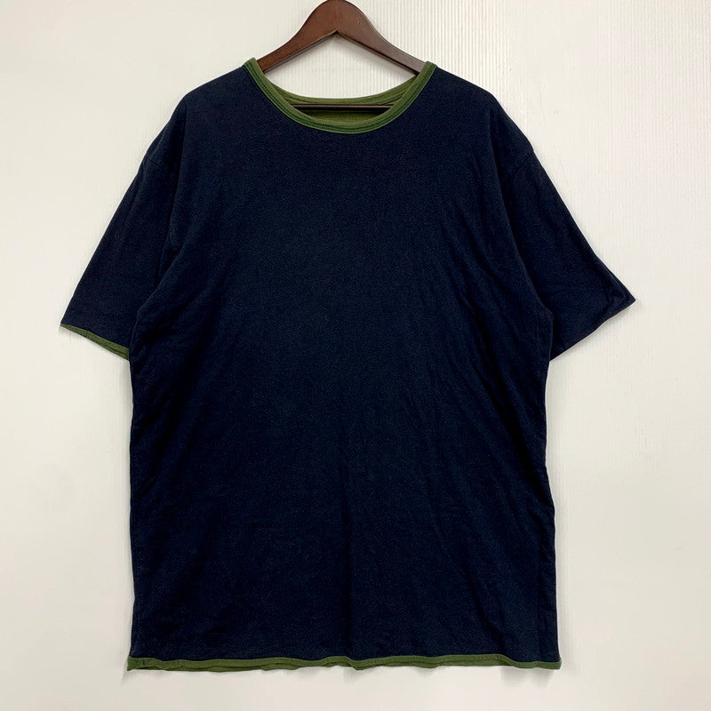 【中古品】【メンズ】 VINTAGE ヴィンテージ REVERSIBLE SS TEE リバーシブル ショートスリーブT トップス 半袖 146-250905-ma-03-izu サイズ：不明 カラー：グリーン×ネイビー 万代Net店