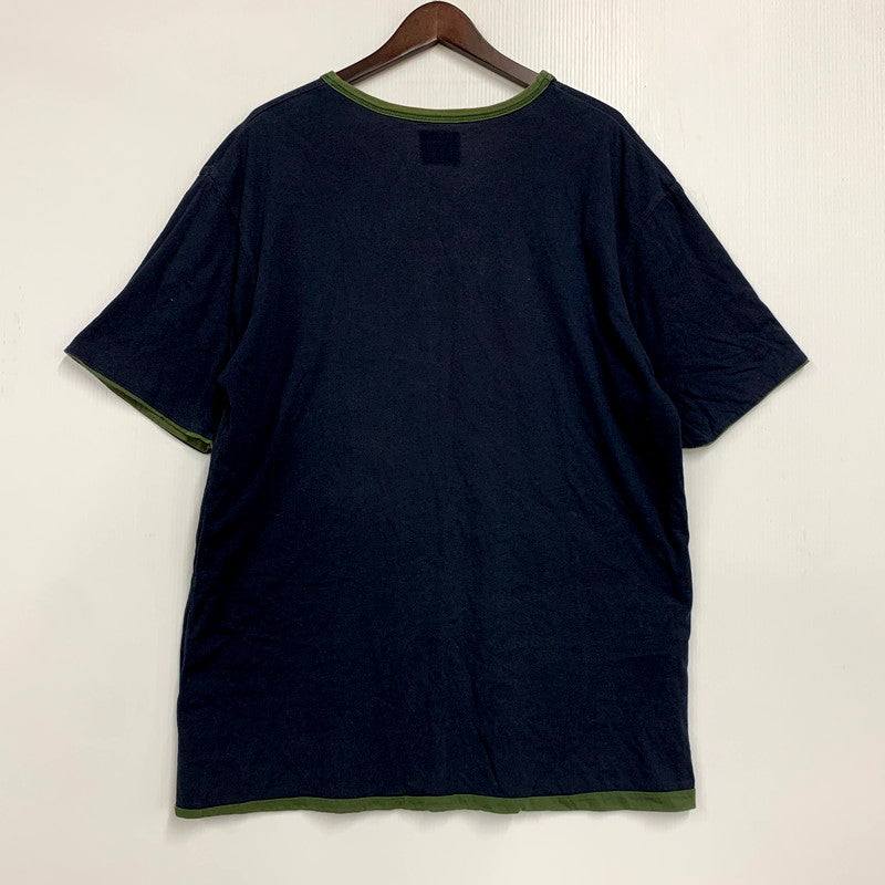 【中古品】【メンズ】 VINTAGE ヴィンテージ REVERSIBLE SS TEE リバーシブル ショートスリーブT トップス 半袖 146-250905-ma-03-izu サイズ：不明 カラー：グリーン×ネイビー 万代Net店