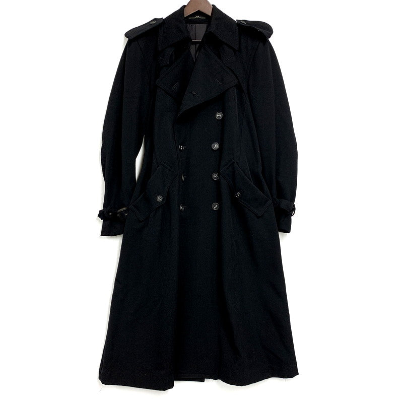 【現状渡し品】【メンズ】 OLD JUN オールドジュン 80-90S WOOL TRENCH COAT 80-90年代 ウールトレンチコート アウター 長袖 146-250905-ma-05-izu サイズ：M カラー：ブラック 万代Net店