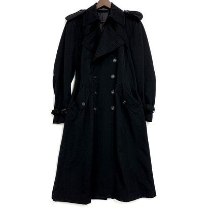 【現状渡し品】【メンズ】 OLD JUN オールドジュン 80-90S WOOL TRENCH COAT 80-90年代 ウールトレンチコート アウター 長袖 146-250905-ma-05-izu サイズ：M カラー：ブラック 万代Net店