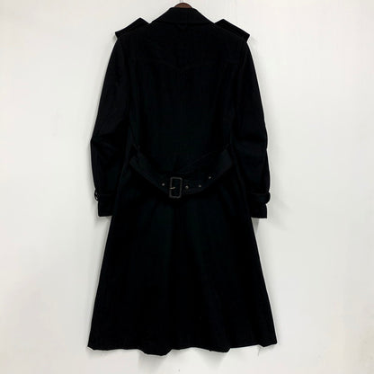 【現状渡し品】【メンズ】 OLD JUN オールドジュン 80-90S WOOL TRENCH COAT 80-90年代 ウールトレンチコート アウター 長袖 146-250905-ma-05-izu サイズ：M カラー：ブラック 万代Net店
