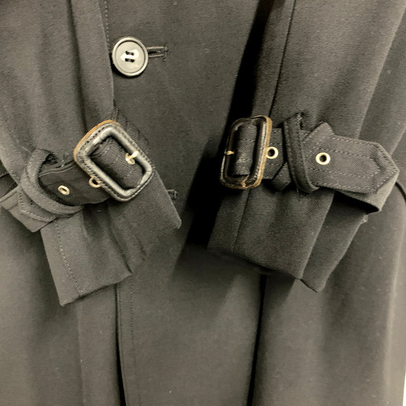 【現状渡し品】【メンズ】 OLD JUN オールドジュン 80-90S WOOL TRENCH COAT 80-90年代 ウールトレンチコート アウター 長袖 146-250905-ma-05-izu サイズ：M カラー：ブラック 万代Net店