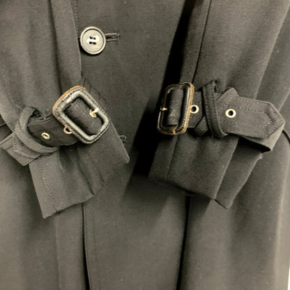 【現状渡し品】【メンズ】 OLD JUN オールドジュン 80-90S WOOL TRENCH COAT 80-90年代 ウールトレンチコート アウター 長袖 146-250905-ma-05-izu サイズ：M カラー：ブラック 万代Net店