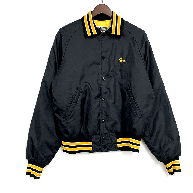 【中古品】【メンズ】 DON ALLESON ATHLETIC ドン・アリソン・アスレチック USA製 90S NYLON STADIUM JACKET 90年代 ナイロンスタジアムジャケット アウター スタジャン 長袖 146-250905-ma-01-izu サイズ：S カラー：ブラック 万代Net店