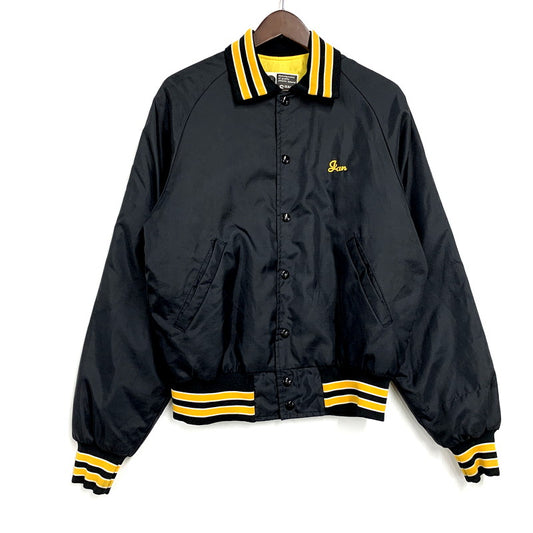 【中古品】【メンズ】 DON ALLESON ATHLETIC ドン・アリソン・アスレチック USA製 90S NYLON STADIUM JACKET 90年代 ナイロンスタジアムジャケット アウター スタジャン 長袖 146-250905-ma-01-izu サイズ：S カラー：ブラック 万代Net店