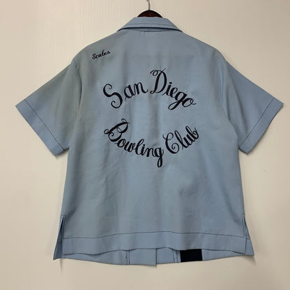 【現状渡し品】【メンズ】 VINTAGE ヴィンテージ 60-70S BOWLING SS SHIRT 60-70年代 ボウリングショートスリーブシャツ トップス 半袖 146-250827-ma-02-izu サイズ：不明 カラー：ブルー 万代Net店