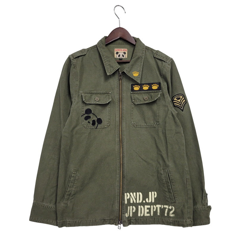 【中古品】【メンズ】 PANDIESTA JAPAN パンディエスタ ジャパン BIO-WASHED MILITARY TWILL JACKET 567702 バイオ ウォッシュ ミリタリー ツイル ジャケット アウター 145-250905-as-24-izu サイズ：M カラー：グリーン系 万代Net店