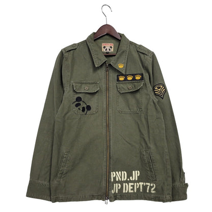 【中古品】【メンズ】 PANDIESTA JAPAN パンディエスタ ジャパン BIO-WASHED MILITARY TWILL JACKET 567702 バイオ ウォッシュ ミリタリー ツイル ジャケット アウター 145-250905-as-24-izu サイズ：M カラー：グリーン系 万代Net店