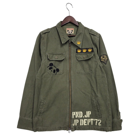 【中古品】【メンズ】 PANDIESTA JAPAN パンディエスタ ジャパン BIO-WASHED MILITARY TWILL JACKET 567702 バイオ ウォッシュ ミリタリー ツイル ジャケット アウター 145-250905-as-24-izu サイズ：M カラー：グリーン系 万代Net店