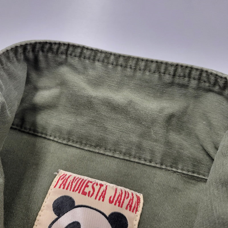 【中古品】【メンズ】 PANDIESTA JAPAN パンディエスタ ジャパン BIO-WASHED MILITARY TWILL JACKET 567702 バイオ ウォッシュ ミリタリー ツイル ジャケット アウター 145-250905-as-24-izu サイズ：M カラー：グリーン系 万代Net店