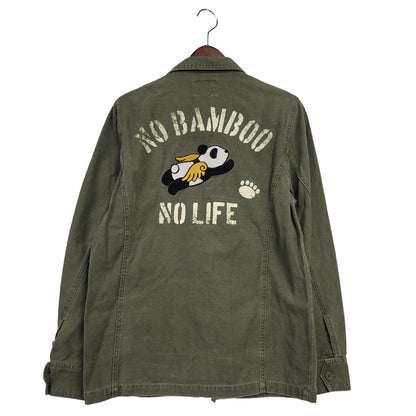 【中古品】【メンズ】 PANDIESTA JAPAN パンディエスタ ジャパン BIO-WASHED MILITARY TWILL JACKET 567702 バイオ ウォッシュ ミリタリー ツイル ジャケット アウター 145-250905-as-24-izu サイズ：M カラー：グリーン系 万代Net店